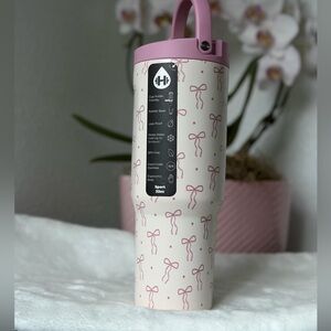 Hydrojug Pink Bows 32oz PRETTY PLEASE Sport Traveler tumbler NWT